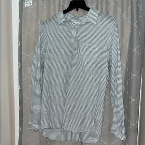 GAP Blue and White striped Linen shirt
